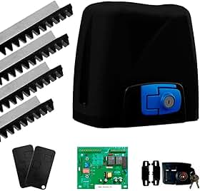Kit Motor Portão Eletrônico Deslizante Completo Rossi DZ ATTO VIP 300Kg 1/5 Automático de Correr Com Abertura SUPER Rápida + 04 Metros Cremalheira (220, Volts)