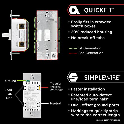 Enbrighten 58436 Z-Wave In-Wall Smart Light Switch thumb #1