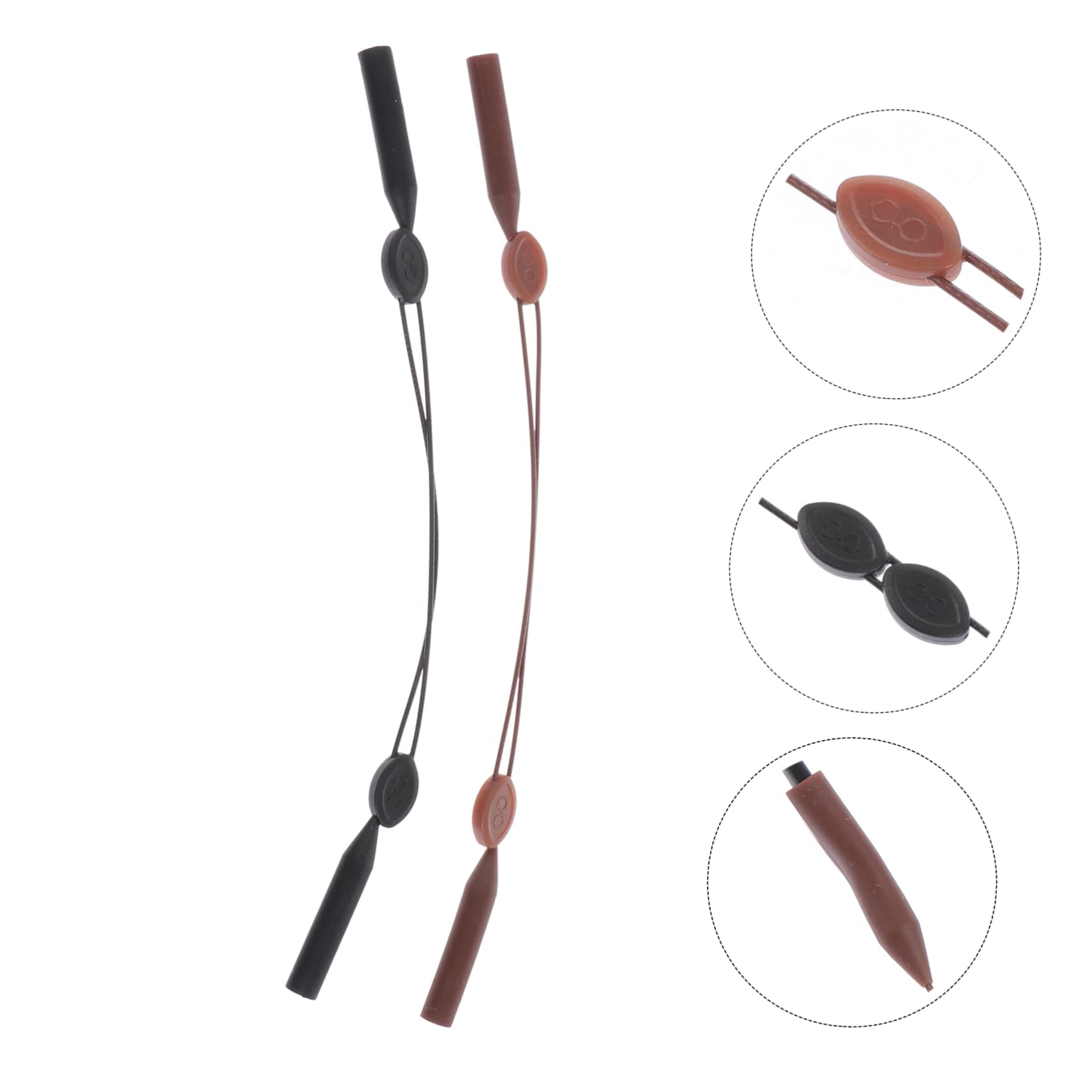 Yardenfun 2pcs Glasses Cord Chain Glasses Ropes Eyeglasses Chain Glasses Hanging Ropes Eyeglasses Strap for Glasses Hanging Strap Sports Glasses Black