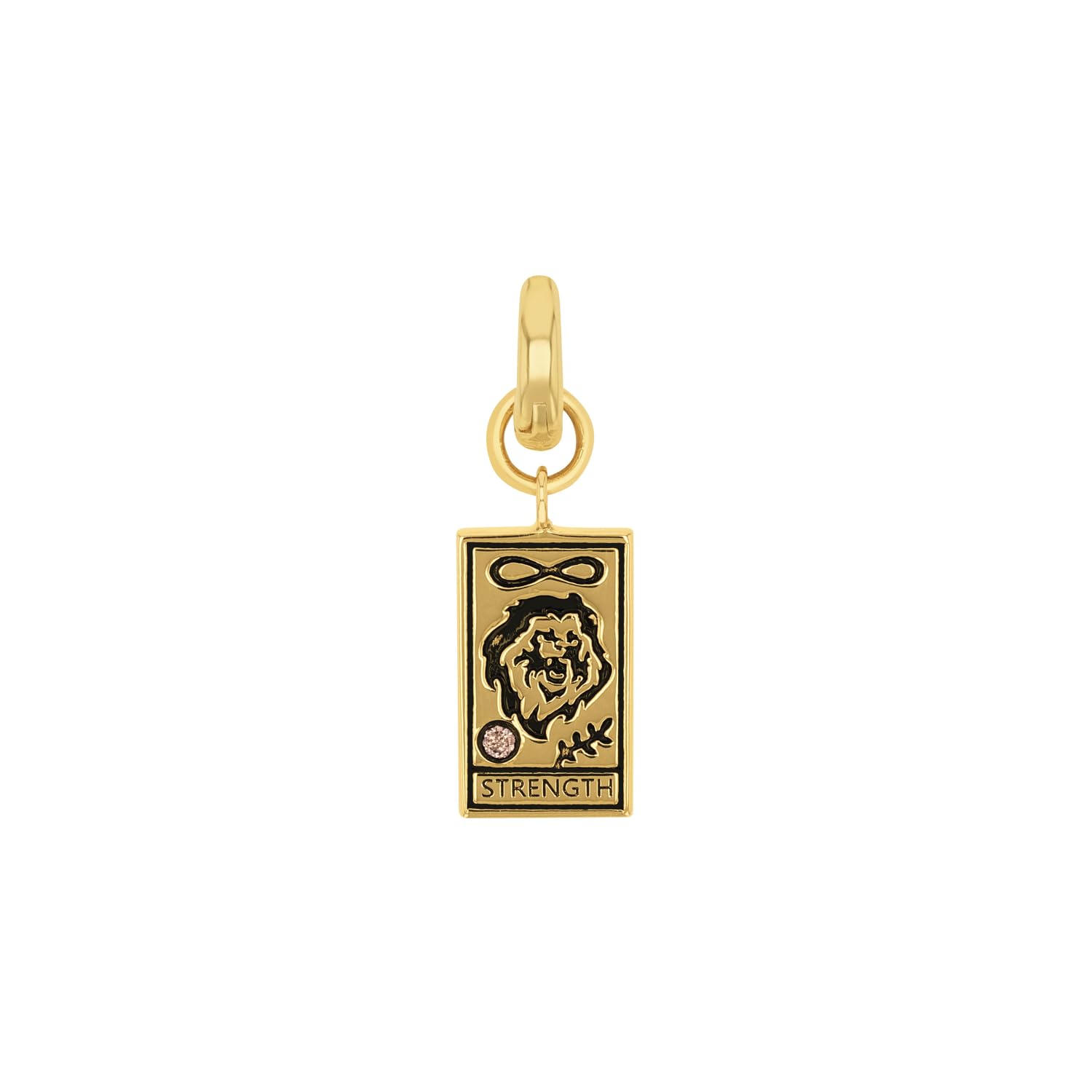 Amor Charm 925 Sterling Silber Damen Charms, mit Zirkonia synth., 2,2 cm, Silber, Tarotkarten, Kommt in Schmuck Geschenk Box