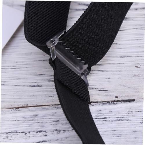 FRCOLOR 3Pcs Suspenders and Necktie Set Solid Color Elastic Bow Tie and Clip Braces for Boys and Comfortable Back Design for Formal Occasions and Everyday Wear3