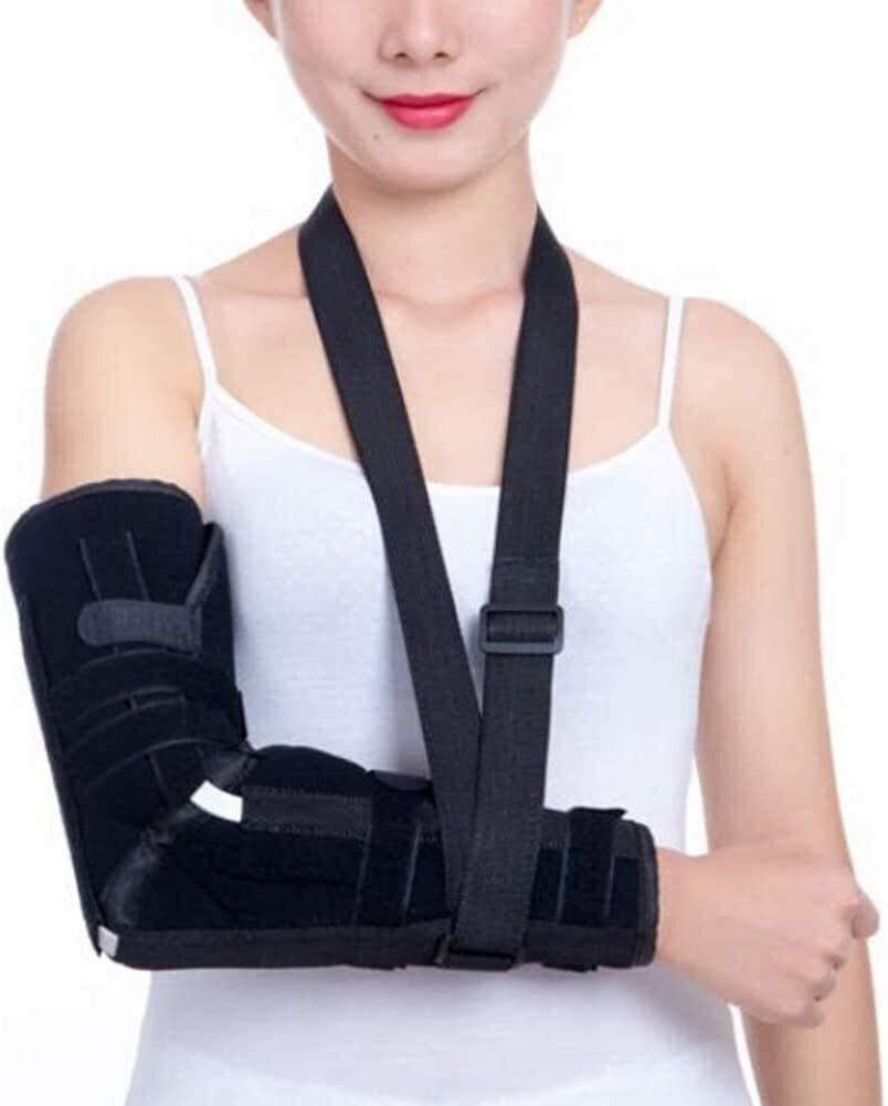Soportes de Brazo portátiles, Soporte Acolchado de Hombro de Codo Ajustable Inmovilizador fracturado de Codo de Cabestrillo para Mujeres y Hombres para subluxación, dislocación, Brazo Roto