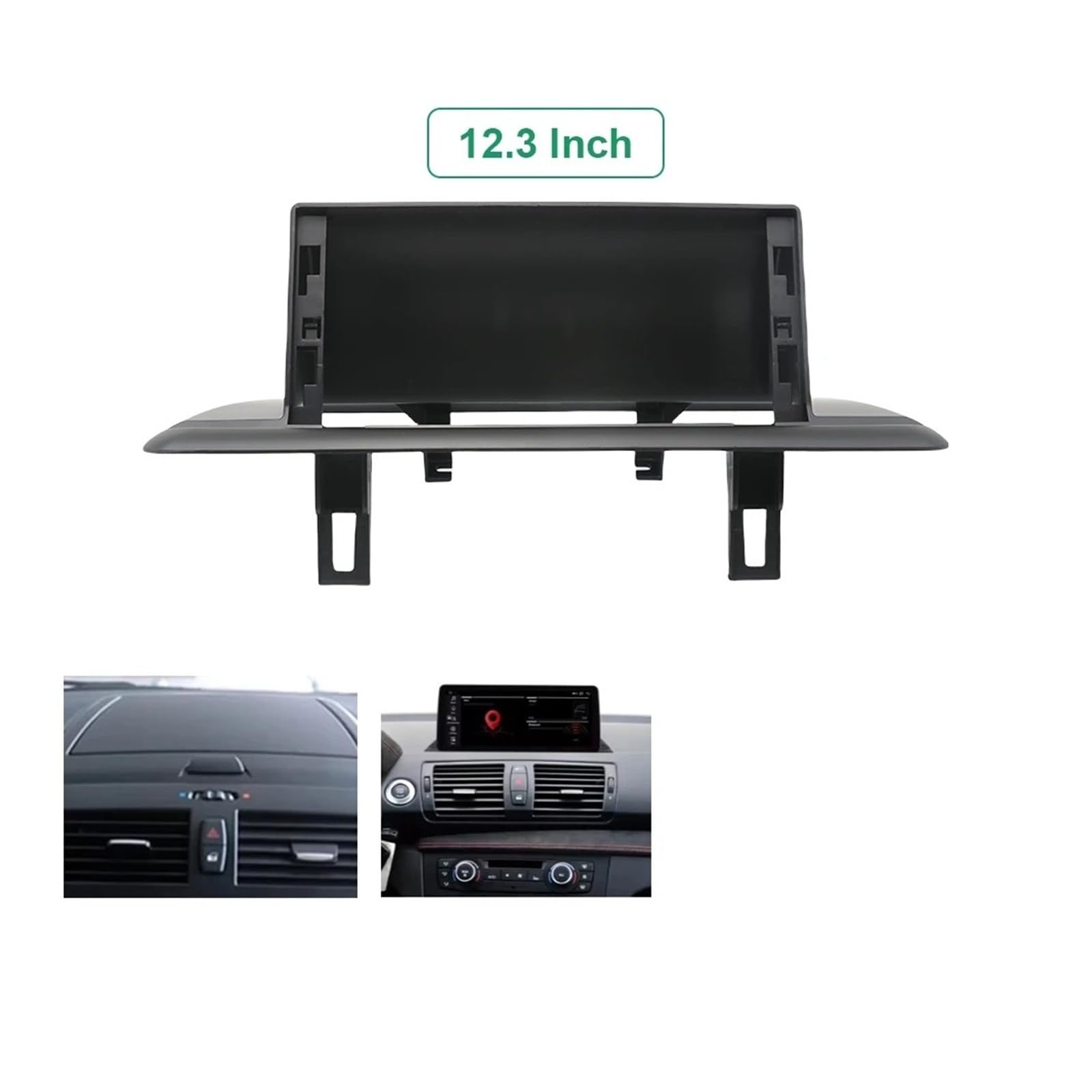 Mascherina Autoradio Cornice Stereo 12.3 Pollici 31.242 Cm per BMW 1 Serie E81 E82 E87 2007-2011 Installazione Autoradio Dvd GPS Mp5 Fascia Plastica Panelframe