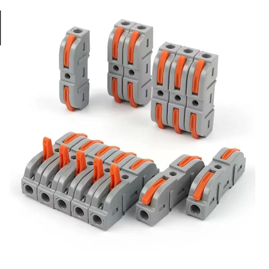 Lever Wire Connectors 20 30 40 Pieces Quick Connection 28-12 Awg Compact Electrical Plug Wire Connector