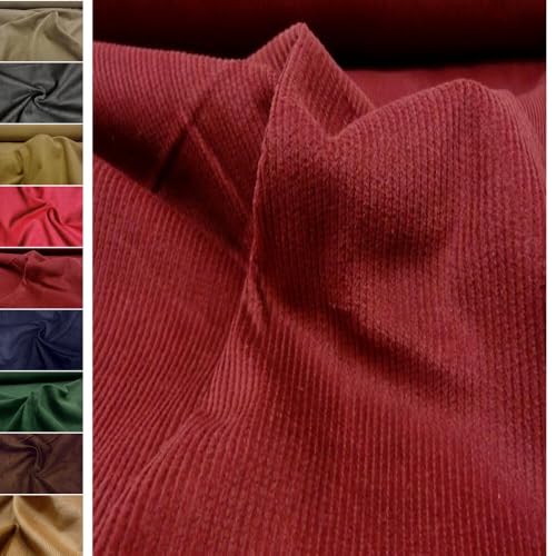 StoffBook BORDEAUX BAUMWOLLE BREITCORD - GENUACORD - CORD STOFF STOFFE, C236
