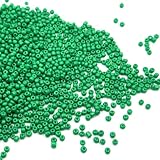 Green 12/0 Glass Seed Beads, 11000pcs Small Pony Beads Bulk 2mm Glass Loose Spacer Seed Beads for Friendship Bracelet Necklace Earring Jewelry Making DIY Craft