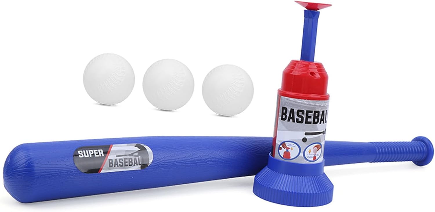 Baseball Ball Set Toy Semi Automatic Launcher with Bat for Children 3+, Safe and Easy to Carry, Great for ParentChild Interaction, ABS Material