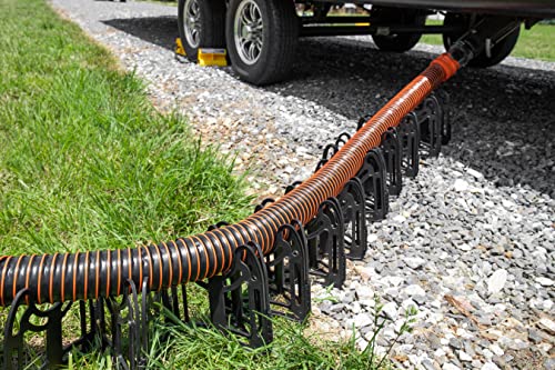 Camco Sidewinder 20-Ft Camper/RV Sewer Hose Support | Telescoping Design Flexes Around Obstacles & Deep Cradles Hold Sewer Hose | Out-of-The-Box Ready & Folds for RV Storage and Organization (43051)