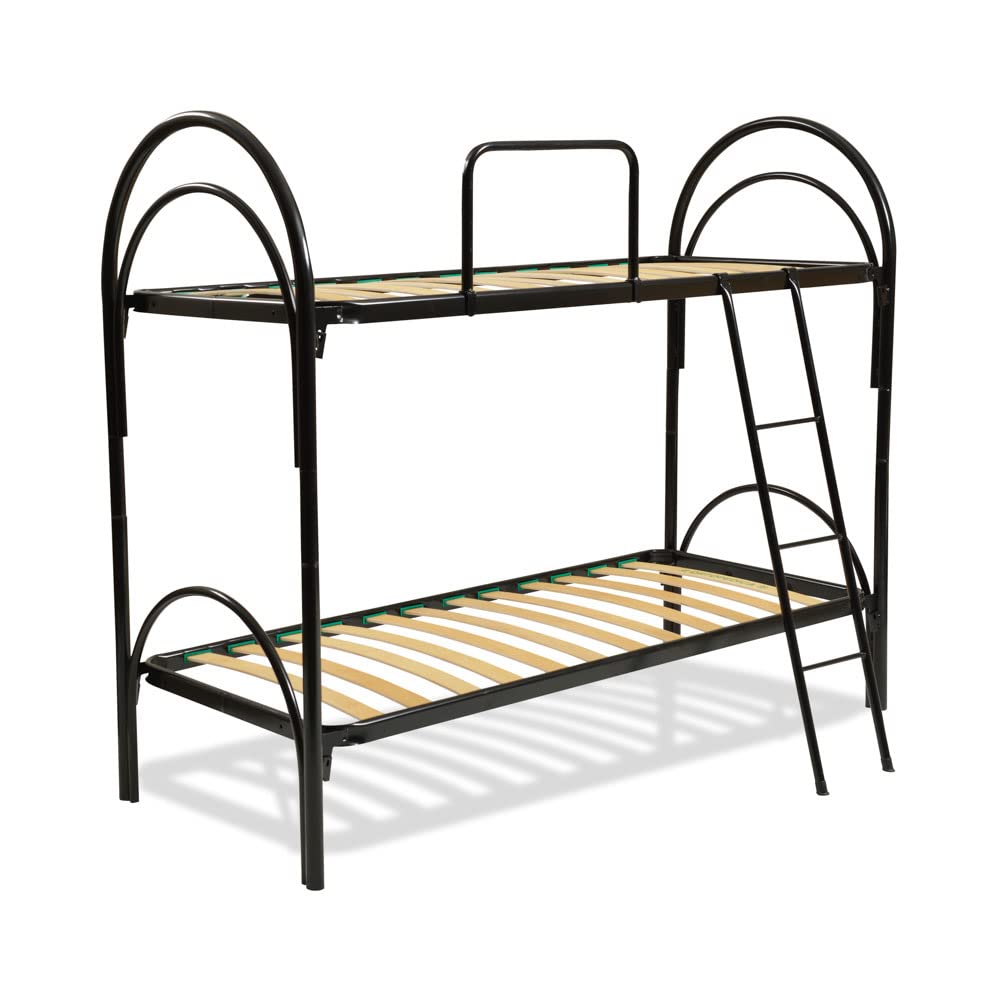 Letto A Castello Kimi In Metallo - Scomponibile In 2 Letti Singoli, 97.5x165x210 Cm, Grigio, Con Rete A Doghe - Foto 11