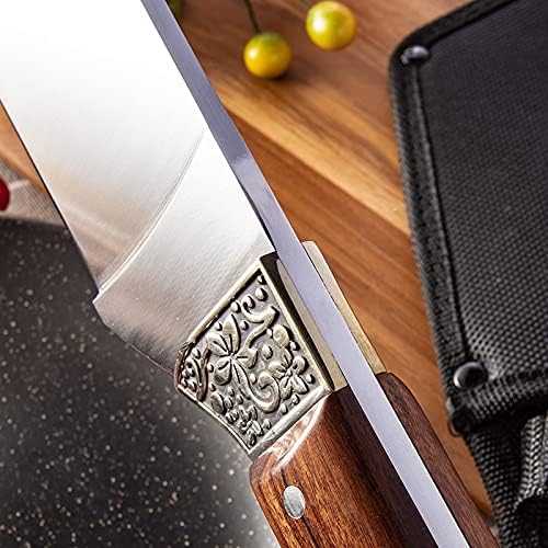 MAYiT Meat Cleaver Knife, Japanese Kitchen knife Stainless Steel Chef Knife Wood Handle Butcher Knife for Meat Fruit Vegetable Slicing Cleaver Knife Tools