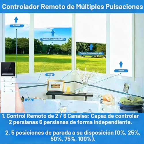 Miniatura 4 de Tipiace Persianas Eléctricas Recargables Cortinas De Tejido Impermeable Gruesas Con Sombreado Completo, Adecuadas Para El Hogar, Tamaño Personalizado Beige Amarillo W120 X H160cm