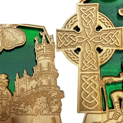 Imán decorativo rectangular de recuerdo de Irlanda miniatura 6