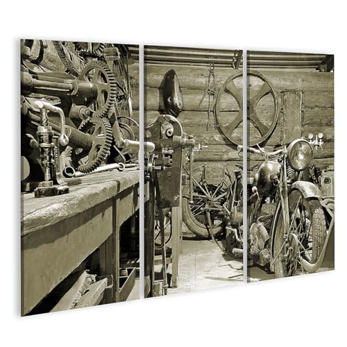 Tableau sur toile pour salle de loisirs decoration murale garage retro automobile