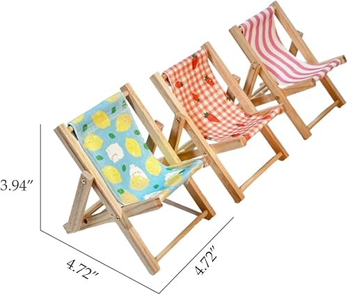 Miniatura 5 de OLizee 3 unids plegable silla de playa soporte de teléfono móvil lona madera teléfono soporte divertido ajustable teléfono escritorio soporte