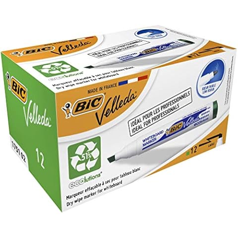 Rotulador BIC Velleda 1751 ECOlutions de Pizarra Verde, Caja 12 uds Cover