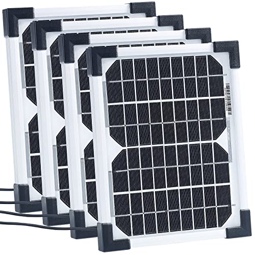 revolt Solarstrom Panele: 4er-Set mobile Solarpanele mit monokristalliner Solarzelle 5 W (Solarmodul, Solarmodule)