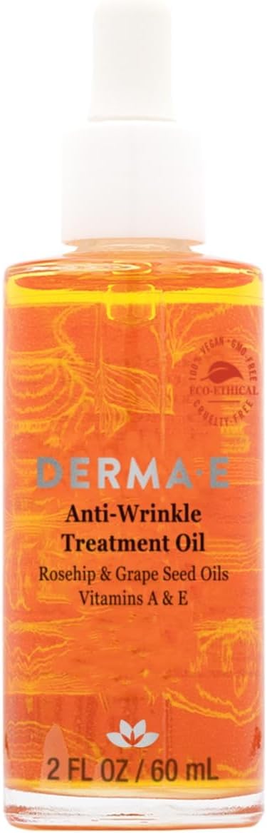 Anti-Wrinkle Treatment Oil – Anti-Aging Face Oil with Vitamin A and Vitamin E – Fragrance Free Face and Neck Moisturizer for Youthful, Vibrant Skin, 2 oz