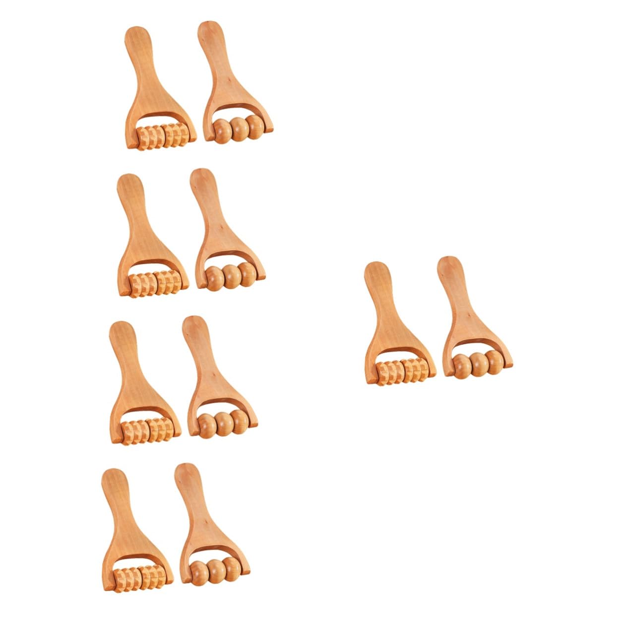CALLARON 5 Series Herramientas De Masaje De Manos Amasar Masajistas Masajeador Portátil Musculatura Herramienta De Masaje Rodillo Para Músculos Tejido Profundo De Madera 2 Piezas X 5