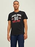 JACK & JONES Mens Ethan 3 Pack T-Shirt Black/White/Navy L - 7