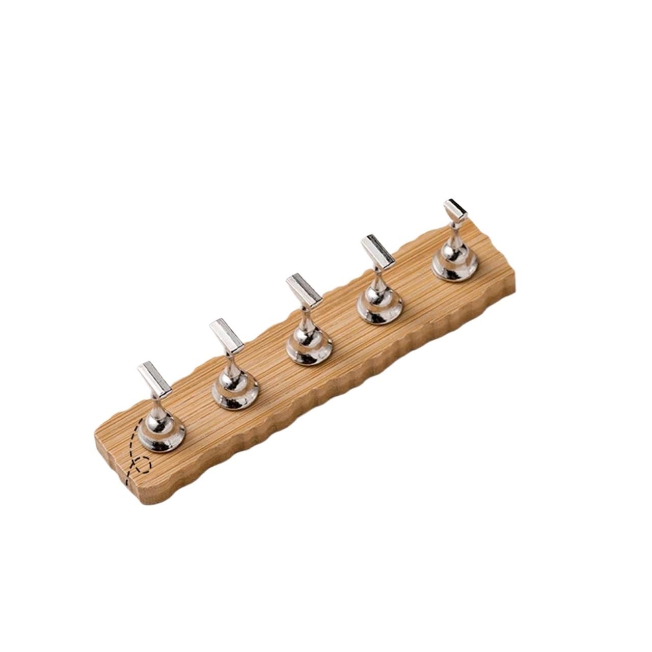 2sets wooden minimalist style, nail holder, metal finger holder, nail plate holder, armor wearer(Color04)