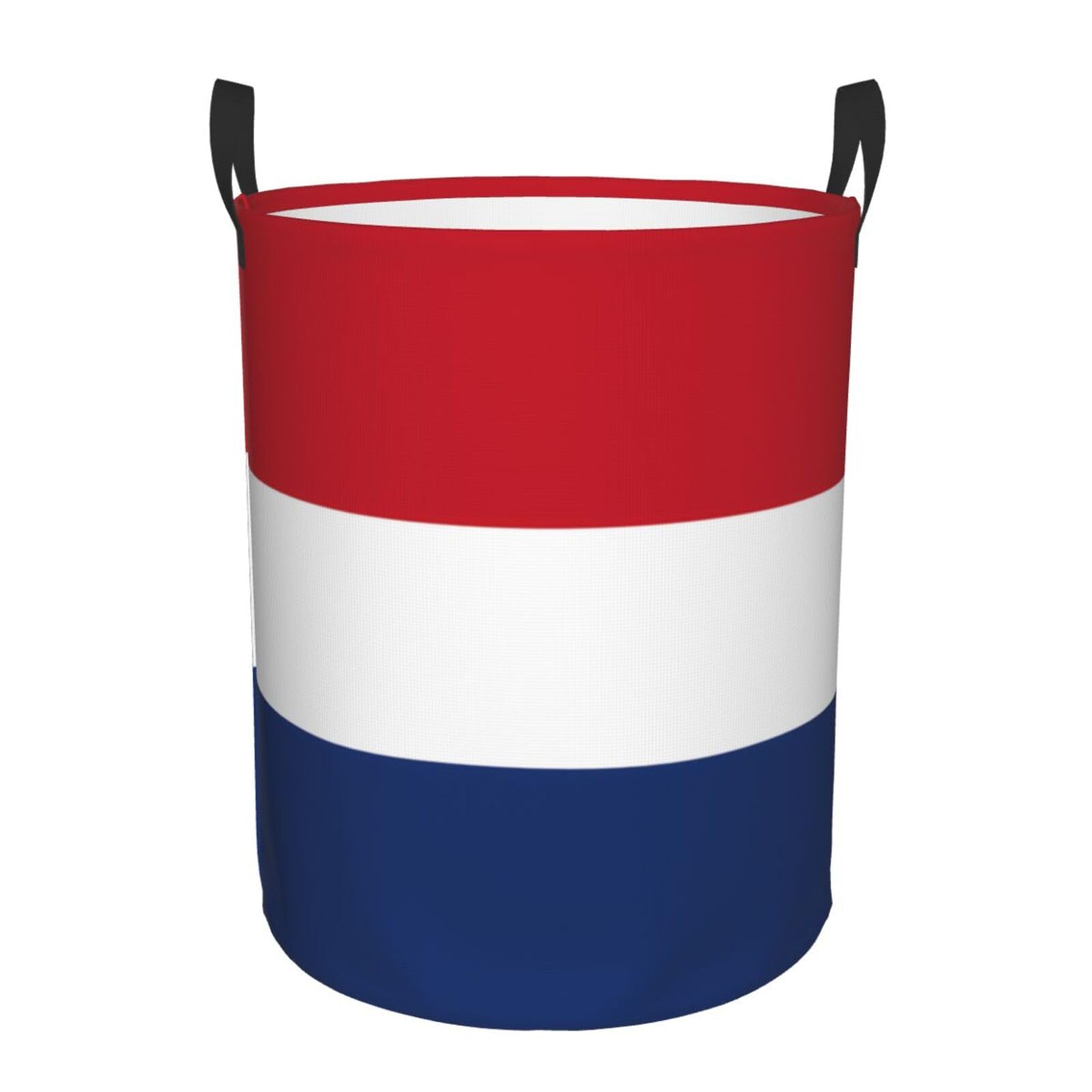 M Circular Hamper – Collapsible Dutch flag Print Laundry Basket