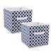 DII Fabric Storage Bins for Nursery, Offices, & Home Organization, Containers Are Made To Fit Standard Cube Organizers (11x11x11") Lattice Nautical Blue - Set of 2
