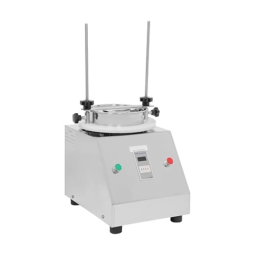 Coctelera de tamiz de laboratorio, máquina agitadora eléctrica de tamiz vibratorio de 125 W con cuerpo de acero inoxidable 304, capacidad de tamices