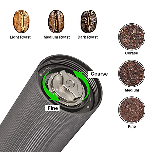 Moulin à café portable de haute qualité en acier inoxydable à double roulement - 6