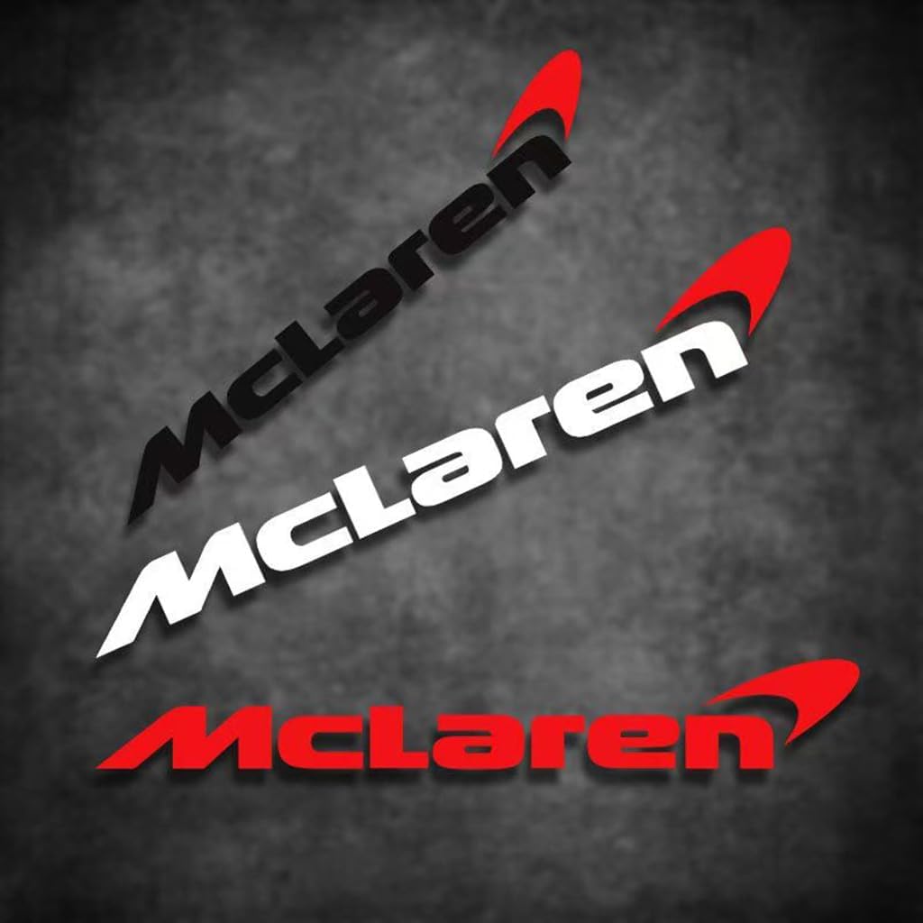 車のロゴステッカー2個適合マクラーレン F1, デカール 装飾品 耐久性のある外装スタイリングアクセサリー 車両ステッカー サイドボ