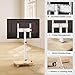 AOKCOS Rolling TV Stand for 32 37 43 50 55 60 65 Inch TVs, Portable Mobile TV Stand on Wheels, 8-Level Height Adjustable TV Cart with Swivel & Tilt Mount for Bedroom/Living Room/Office/Corner