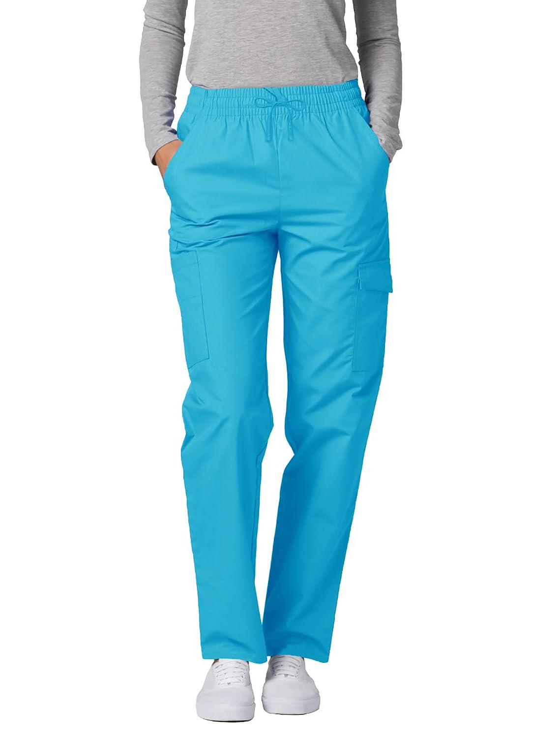 Adar Uniforms Universal Scrubs for Women - Tapered Cargo Scrub Trousers - 506 - Turquoise - S, 506TRQS