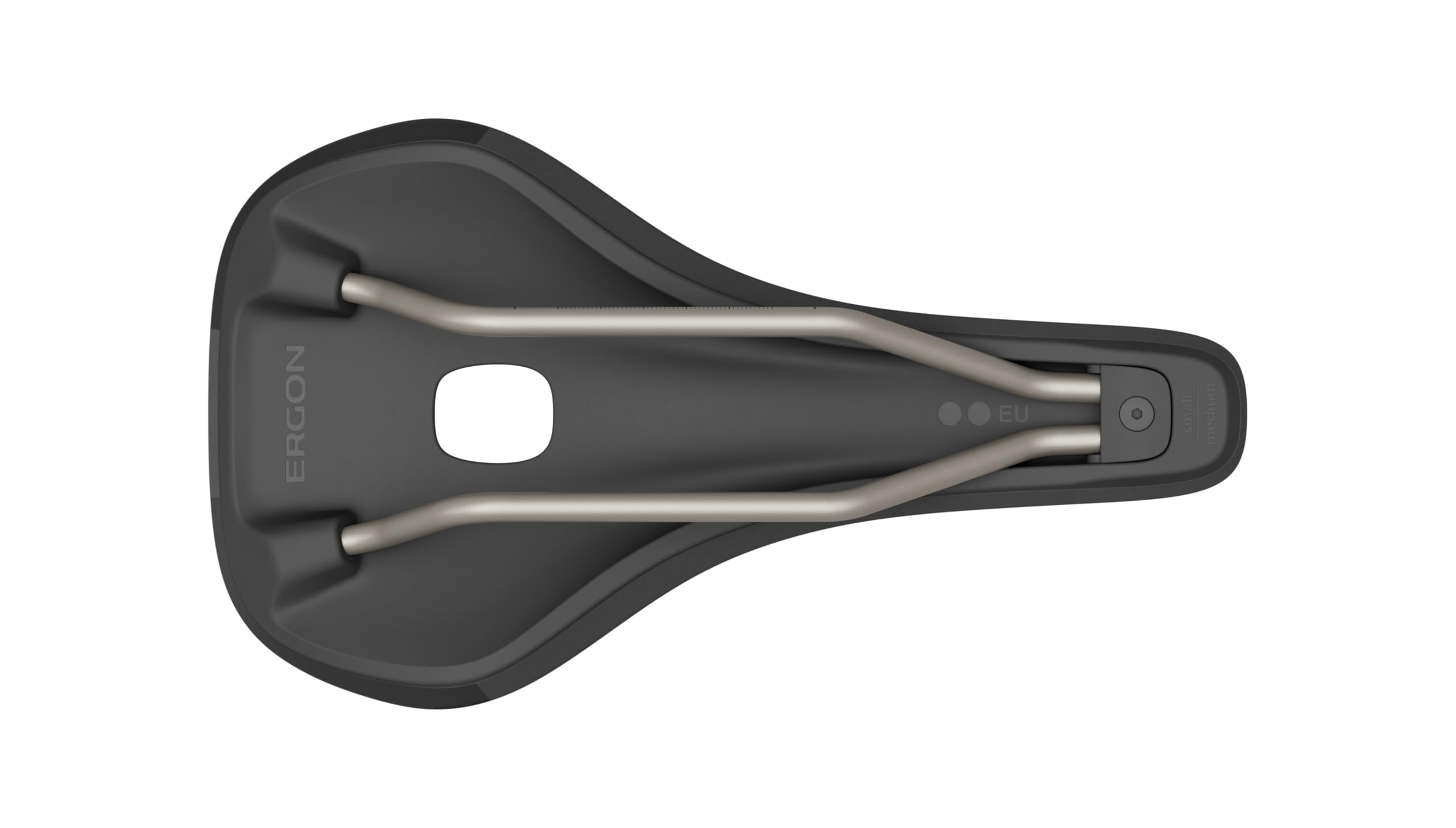 Ergon SRS Comp Road Herren Fahrradsattel, Nylonschale und TiNox XP Schienen, Schwarz, Größe S/M