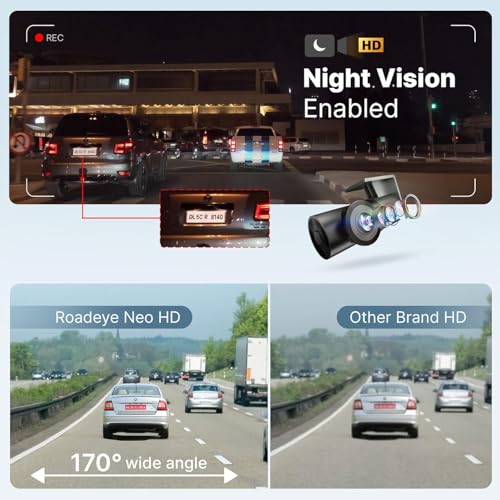 Image of Crossbeats RoadEye Neo| New Launch| 2K FHD+ Dash Cam for Car| WiFi APP Mic Loop Record| 170 Wide Angle Dashcam for Car|Rotating Cabin Camera| Night Vision| Supercapacitor Dash Camera 1TB (2026 Model)