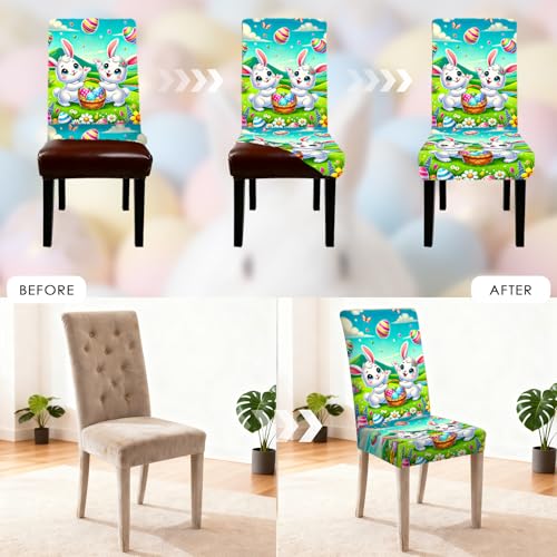 Image of Nuxovilar Bunny Floral Print Milk Silk 23.6x66.9in 4PCS Covers