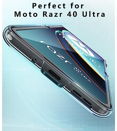 Image of Lustree Motorola Moto Razr 40 Ultra 5G Back Cover Case - Ultra Premium 360* Protection Hard Polycarbonate Lightweight Case Full Body Protective Back Cover Case (Clear)