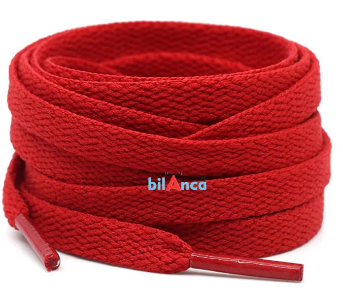 Image of 2 PAIRS Flat Shoe laces 48 Inches Wide Shoelaces for Athletic Running Sneakers Sports Shoes Boot Laces Strings (2 Pairs)