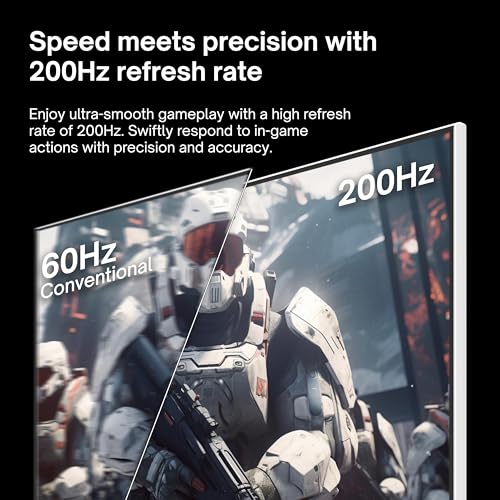 Image of Pixio Two PX248 Wave White 24 inch 200Hz FHD 1080p Resolution Fast IPS Panel 1ms GTG Response Time Gaming Monitor and PS1D Wave White Dual Monitor Arm - Fits up to 32 inches and 19.8lbs