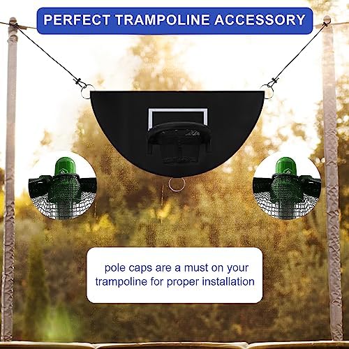 Trampoline Basketball Hoop, Breakaway Rim for Dunking Trampoline Basketball Attachment with Mini Basketballs Trampoline Accessory for Kids Adults Indoor Outdoor Use (Black) 4 51Hrhd6kMdL. AC