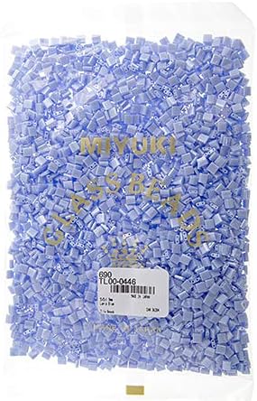 Miyuki TILA Beads 5x5mm 2 Hole TL0446 Lapis Blue Opaque Luster 250Gms Bulk Bag of Japanese Glass Beads