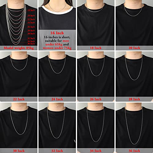 Monily JN00679SR0322 2-7 Mm 16-36 In Square Rolo Stainless Steel Chain Necklace Round Box Necklace Men Women Jewellery thumb #3