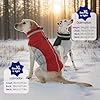 FUAMEY Dog Coat for Medium Dogs,Waterproof Dog Winter Jacket with Harness Built in Puppy Cold Weather Coats Reflective Pet Vest with Zipper Warm Fleece Dogs Snowsuit Windproof Red M #5