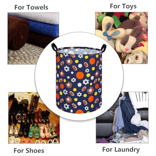 Image of MAIZMZ Kids Hamper Storage Bins Organizer Toy Box Laundry Basket Large Canvas Collapsible Chest for Home /Dorm /Kitchen /Pet /Office /Closet /Shelf /Gift Baskets