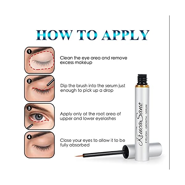 Eyelash-Growth-Serum-Krucasano-Eyebrow-Enhancer-Lash-Serum-for-Longer-Fuller-Lashes-Brow-Thicker-Pure-Plant-Extracts-Lash-Enhancing-Serum-3ml Eyelash Growth Serum, Krucasano Eyebrow Enhancer Lash Serum for Longer Fuller Lashes & Brow Thicker, Pure Plant Extracts Lash Enhancing Serum, 3ml, 0.1 Fl Oz (Pack of 1)
