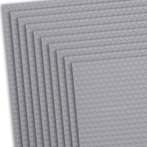 HOLSTEX Thermoform Sheet - (Basketweave Texture) - (.125 Thickness) - (8in x 8in Sheet) - (Battleship Gray) - (10 Sheets) - for Holster Making, DIY Cosplay, Airsoft Armor