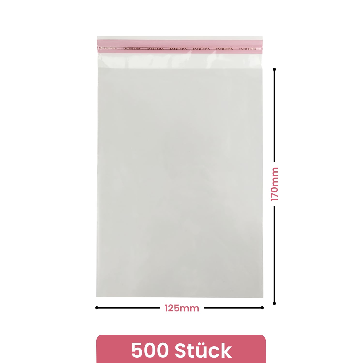 Netuno 500 bolsas transparentes 12,5 x 17 cm solapa de 3 cm con cierre autoadhesivo reutilizables bolsas de plástico PP para dulces regalos joyería golosinas fotos ropa pendientes alimentos libros