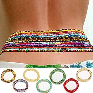 Elabest STL-219 Perlen Taillenkette 7er-Pack