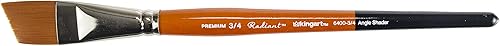 Miniatura 4 de KINGART Premium Radiant 6400-38 Angular Shader Series - Cepillo para artista, pelo sintético Taklon, mango corto, para pintura acrílica, óleo y