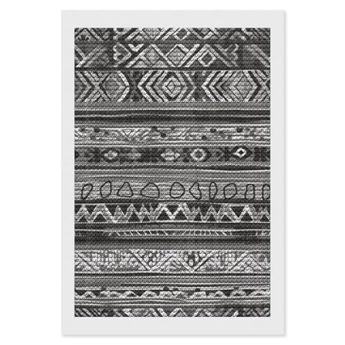 Peinture tribal gris en diamant pour adultes ELUZZIZUT décoration murale salon et bureau chic