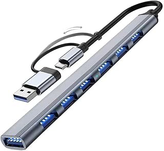 GRABLOOM Multi in 1 HUB 4/7 Port USB Adapter USB 3.0 Splitter for PC Computer Accessories Hub Type-c Hub Docking 4/7 Port USB C HUB USB 3.0 Type C Multi Splitter Expander for Computer PC