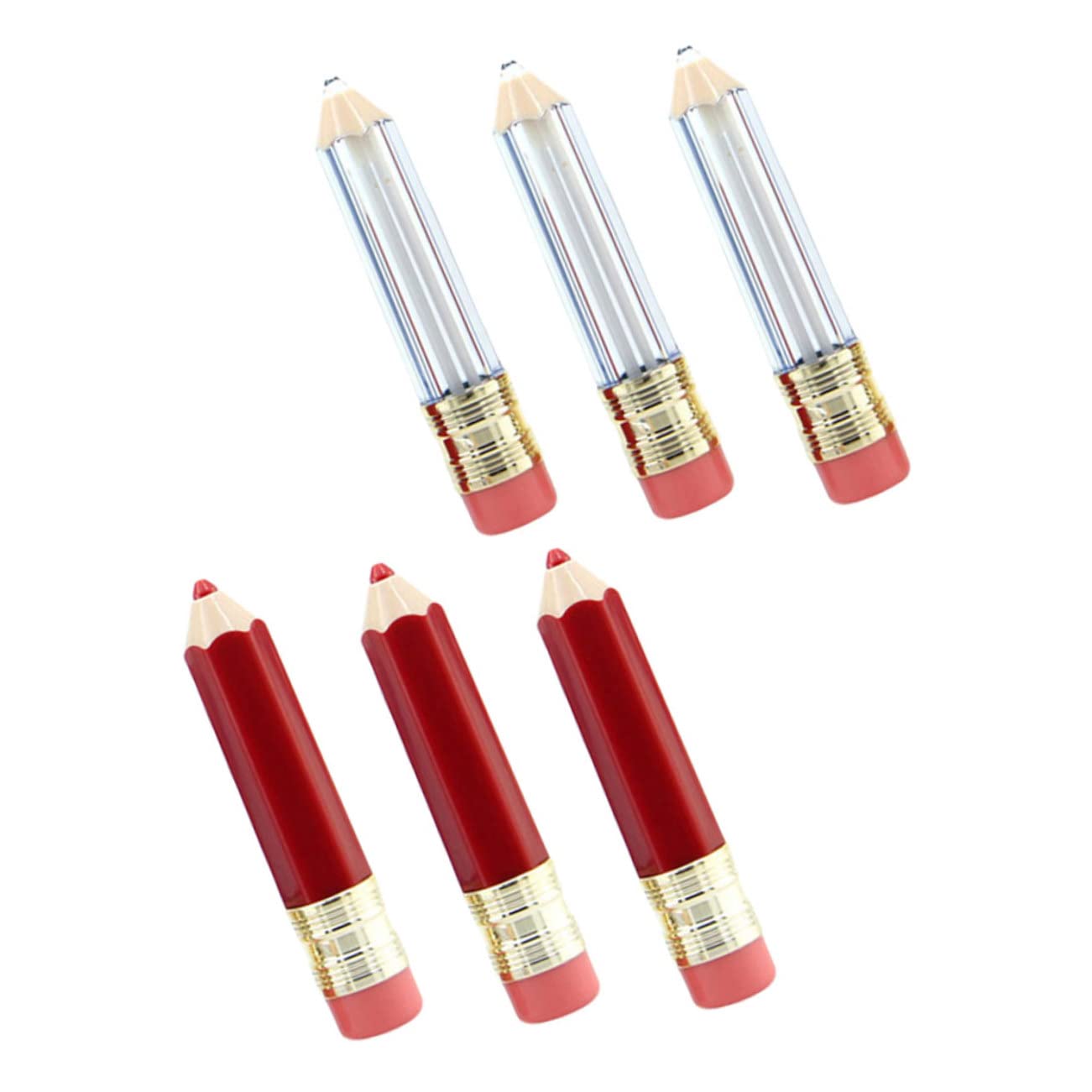 BESTYASH 4 Sätze Diy Lip Gloss Hohlrohr Material Lippenfüller Glanz Röhren Füllung Leer Getönt Leckerer Lipgloss Flasche Lippentönung Schönheit Behälter Plastik 6 Stück * 4